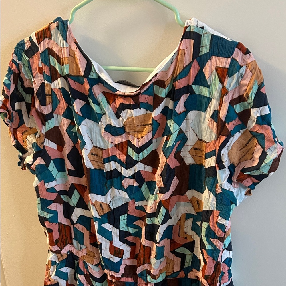 Lane Bryant Multicolor Chevron Romper Size 16 - Picture 5 of 6